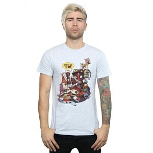 Marvel Men's Deadpool Merchandise Royalties T-Shirt in Grey Size: Medium Grey M Marvel Men's Deadpool Merchandise Royalties T-Shirt in Grey Size: Medium Grey M