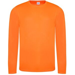 AWDis Men's Just Cool Long Sleeve Cool Sports Performance Plain T-Shirt in Burnt Orange Size: Small Burnt Orange S AWDis Men's Just Cool Long Sleeve Cool Sports Performance Plain T-Shirt in Burnt Orange Size: Small Burnt Orange S