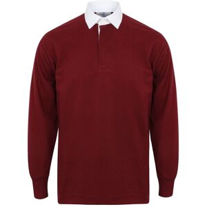 Front Row Men's Long Sleeve Classic Rugby Polo Shirt in Burgundy Size: XL Burgundy XL Front Row Men's Long Sleeve Classic Rugby Polo Shirt in Burgundy Size: XL Burgundy XL