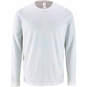 SOL'S Men's Imperial Long Sleeve T-Shirt in White Size: XL White XL SOL'S Men's Imperial Long Sleeve T-Shirt in White Size: XL White XL