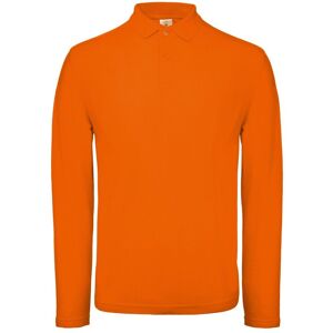 B&C Men's ID.001 Long Sleeve Polo in Orange Size: XS Orange XS B&C Men's ID.001 Long Sleeve Polo in Orange Size: XS Orange XS