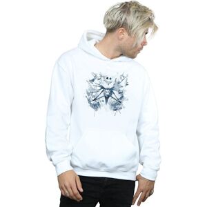 Disney Men's Nightmare Before Christmas Paint Spray Carers Hoodie in White Size: Medium White M Disney Men's Nightmare Before Christmas Paint Spray Carers Hoodie in White Size: Medium White M