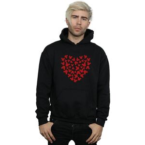 Disney Men's Mickey Mouse Heart Silhouette Hoodie in Black Size: XL Black XL Disney Men's Mickey Mouse Heart Silhouette Hoodie in Black Size: XL Black XL