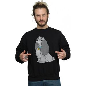 Disney Men's Lady & The Tramp Classic Lady Sweatshirt in Black Size: Large Black L Disney Men's Lady & The Tramp Classic Lady Sweatshirt in Black Size: Large Black L