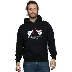 Disney Men's Mickey Mouse Love Hands Hoodie in Black Size: 2XL Black 2XL Disney Men's Mickey Mouse Love Hands Hoodie in Black Size: 2XL Black 2XL