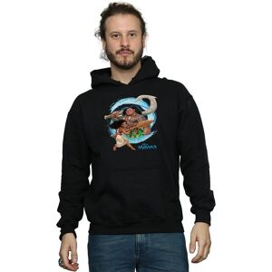 Disney Men's Moana & Maui Wave Hoodie in Black Size: 2XL Black 2XL Disney Men's Moana & Maui Wave Hoodie in Black Size: 2XL Black 2XL