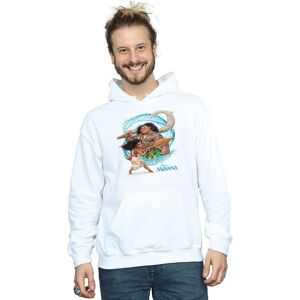 Disney Men's Moana & Maui Wave Hoodie in White Size: Small White S Disney Men's Moana & Maui Wave Hoodie in White Size: Small White S
