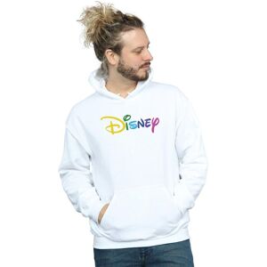 Disney Men's Colour Logo Hoodie in White Size: Small White S Disney Men's Colour Logo Hoodie in White Size: Small White S