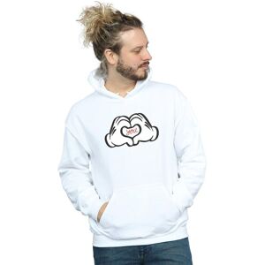 Disney Men's Mickey Mouse Loves You Hoodie in White Size: 5XL White 5XL Disney Men's Mickey Mouse Loves You Hoodie in White Size: 5XL White 5XL