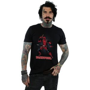 Marvel Men's Deadpool Gun Sword Burst T-Shirt in Black Size: XL Black XL Marvel Men's Deadpool Gun Sword Burst T-Shirt in Black Size: XL Black XL