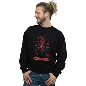 Marvel Men's Deadpool Gun Sword Burst Sweatshirt in Black Size: 3XL Black 3XL Marvel Men's Deadpool Gun Sword Burst Sweatshirt in Black Size: 3XL Black 3XL