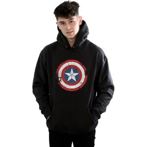 Marvel Men's Captain America Civil War Distressed Shield Hoodie in Black Size: Medium Black M Marvel Men's Captain America Civil War Distressed Shield Hoodie in Black Size: Medium Black M