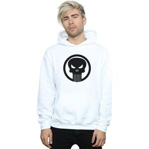 Marvel Men's The Punisher Skull Circle Hoodie in White Size: 3XL White 3XL Marvel Men's The Punisher Skull Circle Hoodie in White Size: 3XL White 3XL