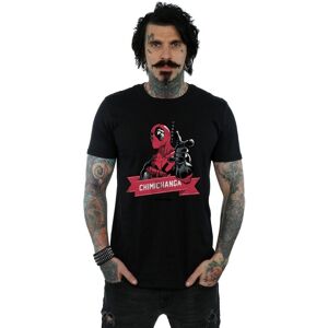 Marvel Men's Deadpool Chimichanga Finger T-Shirt in Black Size: Medium Black M Marvel Men's Deadpool Chimichanga Finger T-Shirt in Black Size: Medium Black M