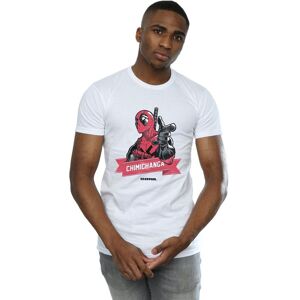 Marvel Men's Deadpool Chimichanga Finger T-Shirt in White Size: Medium White M Marvel Men's Deadpool Chimichanga Finger T-Shirt in White Size: Medium White M