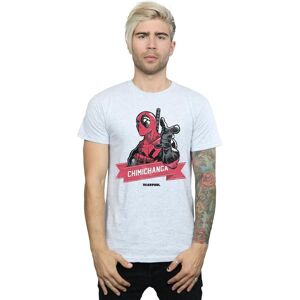 Marvel Men's Deadpool Chimichanga Finger T-Shirt in Grey Size: Medium Grey M Marvel Men's Deadpool Chimichanga Finger T-Shirt in Grey Size: Medium Grey M