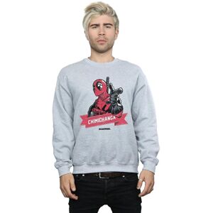 Marvel Men's Deadpool Chimichanga Finger Sweatshirt in Grey Size: Small Grey S Marvel Men's Deadpool Chimichanga Finger Sweatshirt in Grey Size: Small Grey S