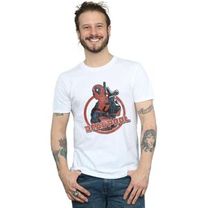Marvel Men's Deadpool Gun Finger T-Shirt in White Size: 3XL White 3XL Marvel Men's Deadpool Gun Finger T-Shirt in White Size: 3XL White 3XL