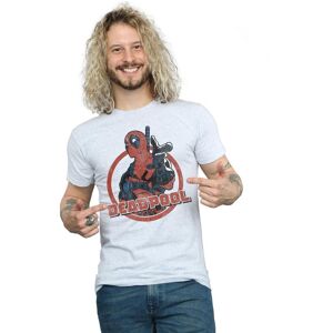 Marvel Men's Deadpool Gun Finger T-Shirt in Grey Size: Medium Grey M Marvel Men's Deadpool Gun Finger T-Shirt in Grey Size: Medium Grey M