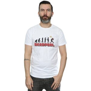Marvel Men's Deadpool Evolution T-Shirt in White Size: Medium White M Marvel Men's Deadpool Evolution T-Shirt in White Size: Medium White M