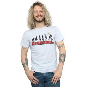 Marvel Men's Deadpool Evolution T-Shirt in Grey Size: XL Grey XL Marvel Men's Deadpool Evolution T-Shirt in Grey Size: XL Grey XL