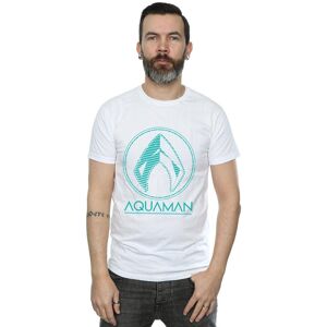 DC Comics Men's Aquaman Aqua Logo T-Shirt in White Size: 3XL White 3XL DC Comics Men's Aquaman Aqua Logo T-Shirt in White Size: 3XL White 3XL