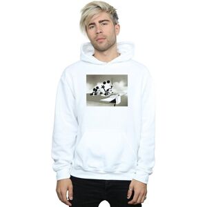 Disney Men's Mickey Mouse Crazy Pilot Hoodie in White Size: Large White L Disney Men's Mickey Mouse Crazy Pilot Hoodie in White Size: Large White L