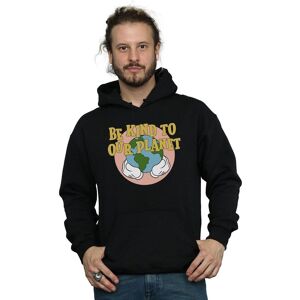 Disney Men's Mickey Mouse Be Kind To Our Planet Hoodie in Black Size: 4XL Black 4XL Disney Men's Mickey Mouse Be Kind To Our Planet Hoodie in Black Size: 4XL Black 4XL