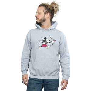 Disney Men's Mickey Mouse Love Cherub Hoodie in Grey Size: 4XL Grey 4XL Disney Men's Mickey Mouse Love Cherub Hoodie in Grey Size: 4XL Grey 4XL