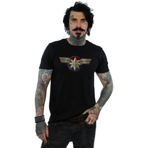 Marvel Men's Captain Chest Emblem T-Shirt in Black Size: 4XL Black 4XL Marvel Men's Captain Chest Emblem T-Shirt in Black Size: 4XL Black 4XL