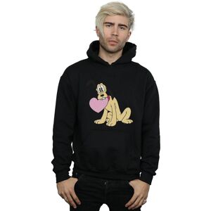 Disney Men's Pluto Love Heart Hoodie in Black Size: Medium Black M Disney Men's Pluto Love Heart Hoodie in Black Size: Medium Black M