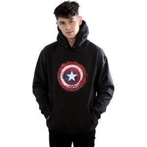Marvel Men's Captain America Splatter Shield Hoodie in Black Size: 5XL Black 5XL Marvel Men's Captain America Splatter Shield Hoodie in Black Size: 5XL Black 5XL