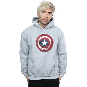 Marvel Men's Captain America Splatter Shield Hoodie in Grey Size: Small Grey S Marvel Men's Captain America Splatter Shield Hoodie in Grey Size: Small Grey S