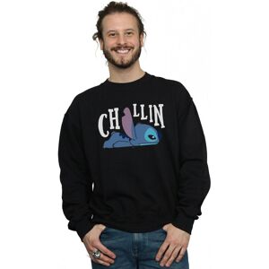 Disney Men's Lilo & Stitch Chillin Sweatshirt in Black Size: Medium Black M Disney Men's Lilo & Stitch Chillin Sweatshirt in Black Size: Medium Black M