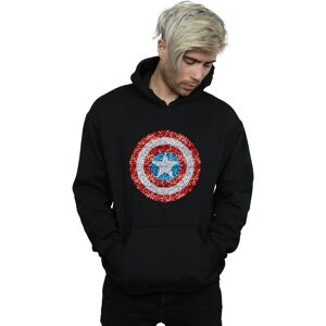 Marvel Men's Captain America Pixelated Shield Hoodie in Black Size: Medium Black M Marvel Men's Captain America Pixelated Shield Hoodie in Black Size: Medium Black M