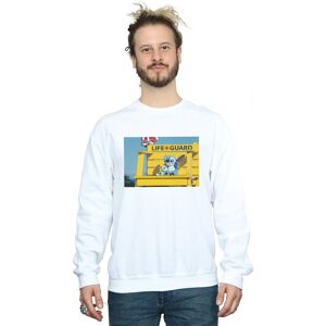 Disney Men's Lilo & Stitch Life Guard Sweatshirt in White Size: 5XL White 5XL Disney Men's Lilo & Stitch Life Guard Sweatshirt in White Size: 5XL White 5XL