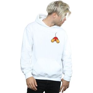 Disney Men's Mickey Mouse Backside Breast Print Hoodie in White Size: Small White S Disney Men's Mickey Mouse Backside Breast Print Hoodie in White Size: Small White S
