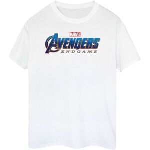 Avengers Endgame Men's Logo Cotton T-Shirt in White Size: 4XL White 4XL Avengers Endgame Men's Logo Cotton T-Shirt in White Size: 4XL White 4XL