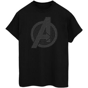 Avengers Endgame Men's Iconic Logo Cotton T-Shirt in Black Size: 4XL Black 4XL Avengers Endgame Men's Iconic Logo Cotton T-Shirt in Black Size: 4XL Black 4XL