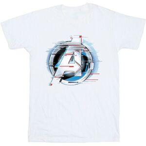 Avengers Endgame Men's Team Tech Cotton Logo T-Shirt in White Size: 2XL White 2XL Avengers Endgame Men's Team Tech Cotton Logo T-Shirt in White Size: 2XL White 2XL