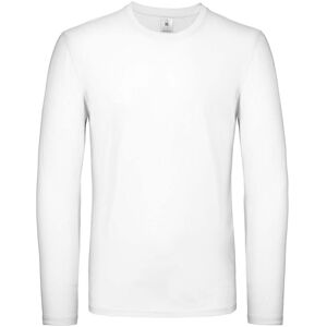 B&C Men's E150 Long Sleeve T-Shirt in White Size: Medium White M B&C Men's E150 Long Sleeve T-Shirt in White Size: Medium White M
