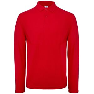 B&C Men's ID.001 Long Sleeve Polo Pack of 2 in Crimson Size: Small Crimson S B&C Men's ID.001 Long Sleeve Polo Pack of 2 in Crimson Size: Small Crimson S