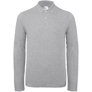 B&C Men's ID.001 Long Sleeve Polo Pack of 2 in Grey Size: XS Grey XS B&C Men's ID.001 Long Sleeve Polo Pack of 2 in Grey Size: XS Grey XS
