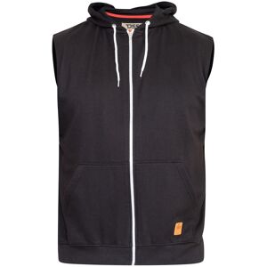 D555 Men's Blake Kingsize Sleeveless Full Zip Hoodie in Black Size: 4XL Black 4XL D555 Men's Blake Kingsize Sleeveless Full Zip Hoodie in Black Size: 4XL Black 4XL