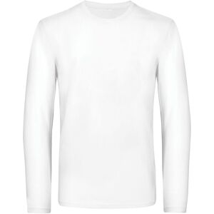 B&C Men's E190 Long Sleeve T-Shirt in White Size: 4XL White 4XL B&C Men's E190 Long Sleeve T-Shirt in White Size: 4XL White 4XL
