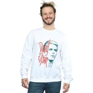 David Bowie Men's Mono Stare Sweatshirt in White Size: 5XL White 5XL David Bowie Men's Mono Stare Sweatshirt in White Size: 5XL White 5XL