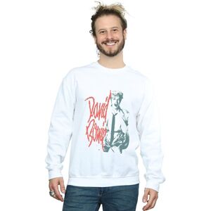 David Bowie Men's Mono Shout Sweatshirt in White Size: 5XL White 5XL David Bowie Men's Mono Shout Sweatshirt in White Size: 5XL White 5XL