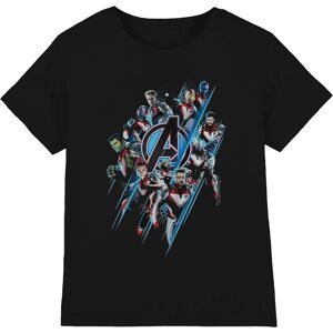 Avengers Endgame Men's Team Cotton Logo T-Shirt in Black Size: 4XL Black 4XL Avengers Endgame Men's Team Cotton Logo T-Shirt in Black Size: 4XL Black 4XL