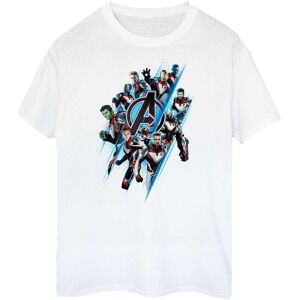 Avengers Endgame Men's Team Cotton Logo T-Shirt in White Size: 4XL White 4XL Avengers Endgame Men's Team Cotton Logo T-Shirt in White Size: 4XL White 4XL