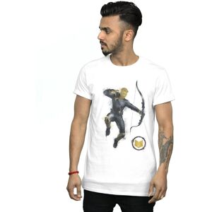 Marvel Men's Avengers Endgame Painted Hawkeye T-Shirt in White Size: Small White S Marvel Men's Avengers Endgame Painted Hawkeye T-Shirt in White Size: Small White S